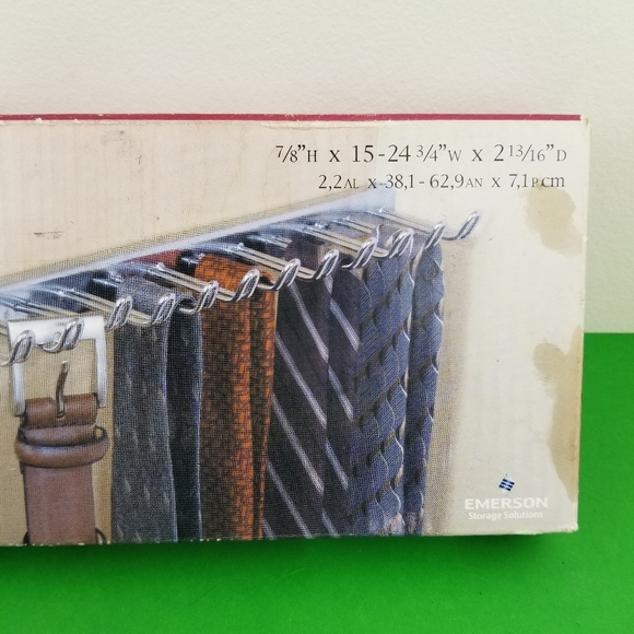 NEW Closetmaid Chrome Tie Belt Scarves Jewelry Rack Wall Mount  W/14 Hooks - Picture 3 of 6